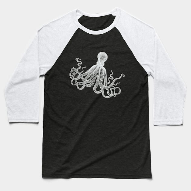 Giant Octopus Kraken Baseball T-Shirt by Bluepress